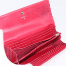 CHANEL Wallet Leather 3 Set Black Red Navy CC Auth bs37285-24