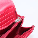 CHANEL Wallet Leather 3 Set Black Red Navy CC Auth bs37285-25
