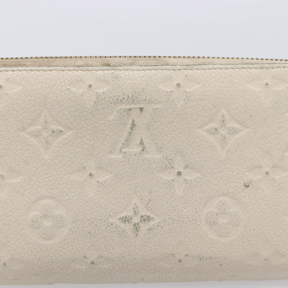LOUIS VUITTON Damier Azur Monogram Empreinte Wallet 2 Set Ivory LV Auth bs37286