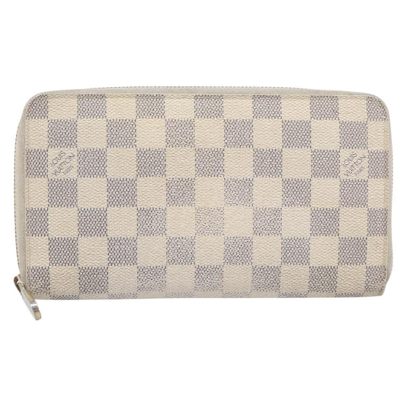 LOUIS VUITTON Damier Azur Monogram Empreinte Wallet 2 Set Ivory LV Auth bs37286