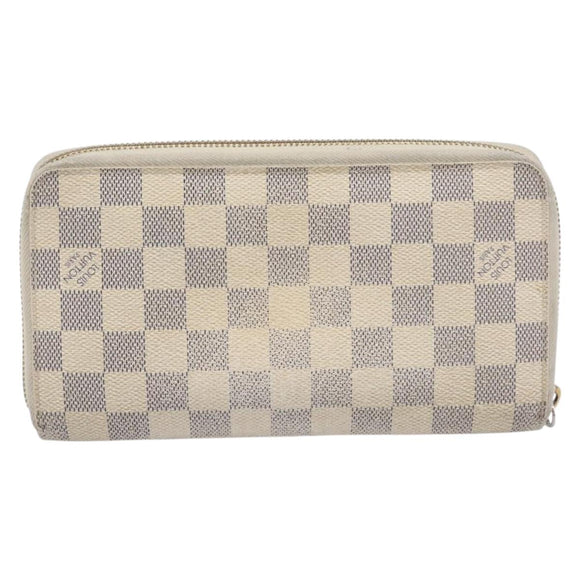 LOUIS VUITTON Damier Azur Monogram Empreinte Wallet 2 Set Ivory LV Auth bs37286