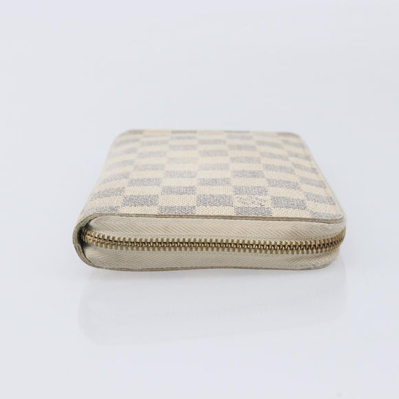 LOUIS VUITTON Damier Azur Monogram Empreinte Wallet 2 Set Ivory LV Auth bs37286