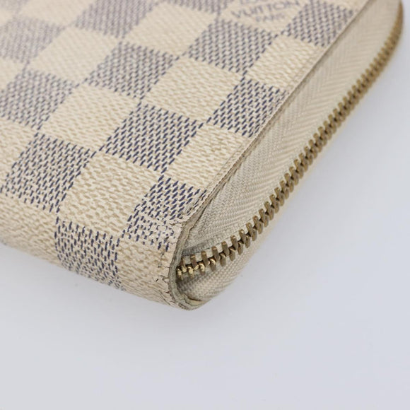 LOUIS VUITTON Damier Azur Monogram Empreinte Wallet 2 Set Ivory LV Auth bs37286
