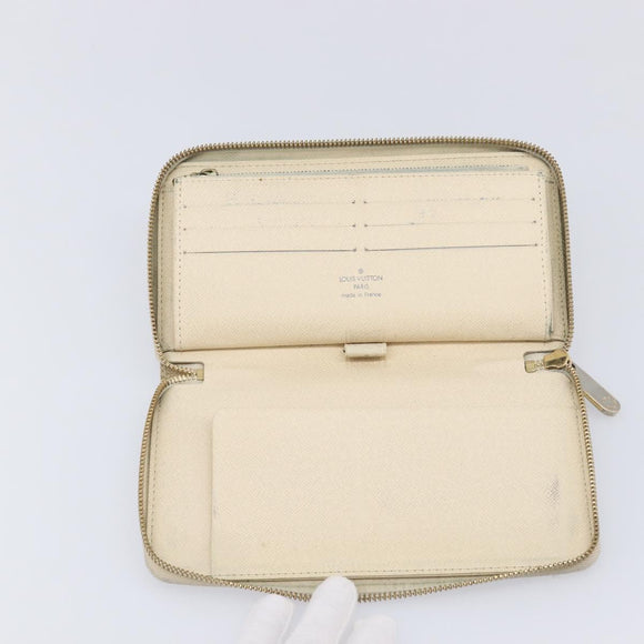 LOUIS VUITTON Damier Azur Monogram Empreinte Wallet 2 Set Ivory LV Auth bs37286