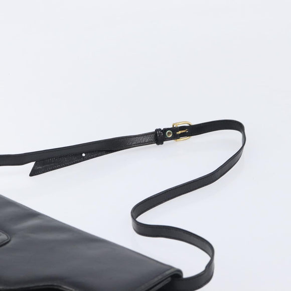 GIVENCHY Shoulder Bag Leather 2 Set Black Auth bs37287