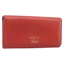 GUCCI Wallet Leather Red Gold 354498 Auth bs37289-1