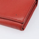 GUCCI Wallet Leather Red Gold 354498 Auth bs37289-10