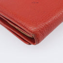 GUCCI Wallet Leather Red Gold 354498 Auth bs37289-13