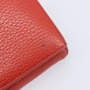 GUCCI Wallet Leather Red Gold 354498 Auth bs37289-14
