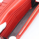 GUCCI Wallet Leather Red Gold 354498 Auth bs37289-22