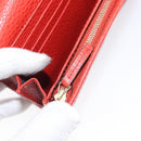 GUCCI Wallet Leather Red Gold 354498 Auth bs37289-23