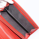 GUCCI Wallet Leather Red Gold 354498 Auth bs37289-24