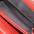 GUCCI Wallet Leather Red Gold 354498 Auth bs37289-25