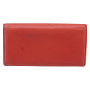 GUCCI Wallet Leather Red Gold 354498 Auth bs37289-3