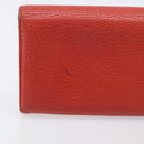 GUCCI Wallet Leather Red Gold 354498 Auth bs37289-4