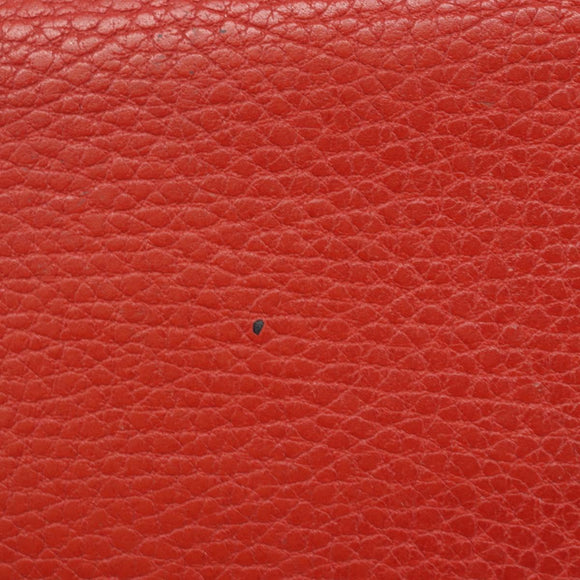 GUCCI Wallet Leather Red Gold 354498 Auth bs37289