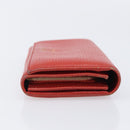 GUCCI Wallet Leather Red Gold 354498 Auth bs37289-7