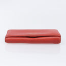 GUCCI Wallet Leather Red Gold 354498 Auth bs37289-9