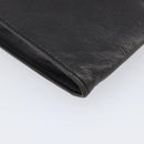 CHANEL Glasses Case Lamb Skin Dark Brown CC Auth bs37291-14