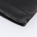 CHANEL Glasses Case Lamb Skin Dark Brown CC Auth bs37291-16