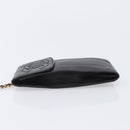 CHANEL Glasses Case Lamb Skin Dark Brown CC Auth bs37291-4