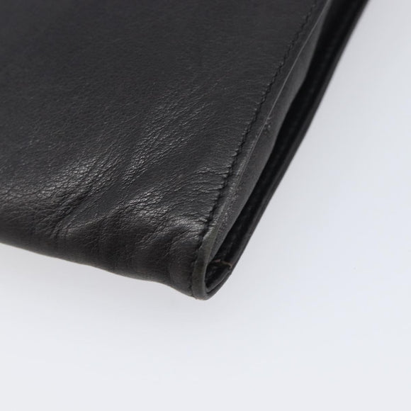 CHANEL Glasses Case Lamb Skin Dark Brown CC Auth bs37291