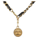 CHANEL Necklace metal Gold Tone CC Auth bs37294A-1