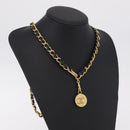 CHANEL Necklace metal Gold Tone CC Auth bs37294A-13