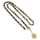 CHANEL Necklace metal Gold Tone CC Auth bs37294A-2