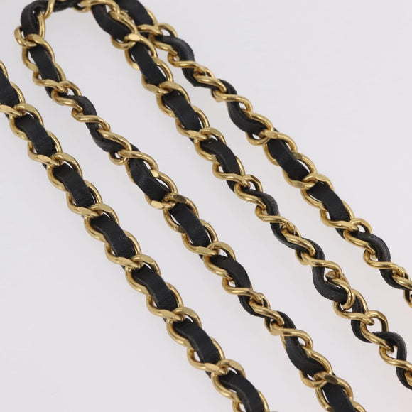 CHANEL Necklace metal Gold Tone CC Auth bs37294A