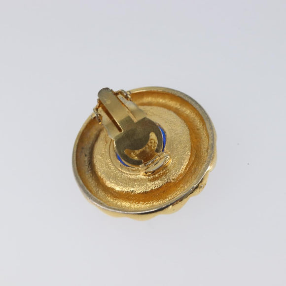 CHANEL Earring metal Gold Tone CC Auth bs37297