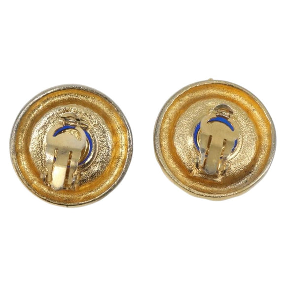 CHANEL Earring metal Gold Tone CC Auth bs37297