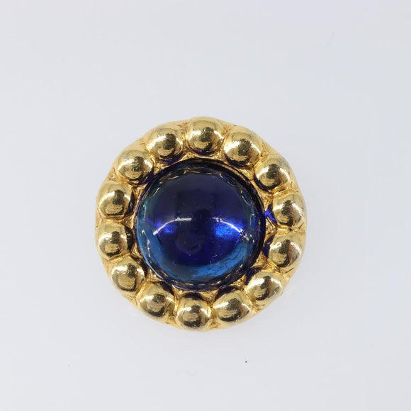 CHANEL Earring metal Gold Tone CC Auth bs37297
