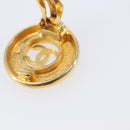CHANEL Earring metal Gold Tone CC Auth bs37298-10