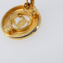 CHANEL Earring metal Gold Tone CC Auth bs37298-6