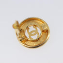 CHANEL Earring metal Gold Tone CC Auth bs37298-9