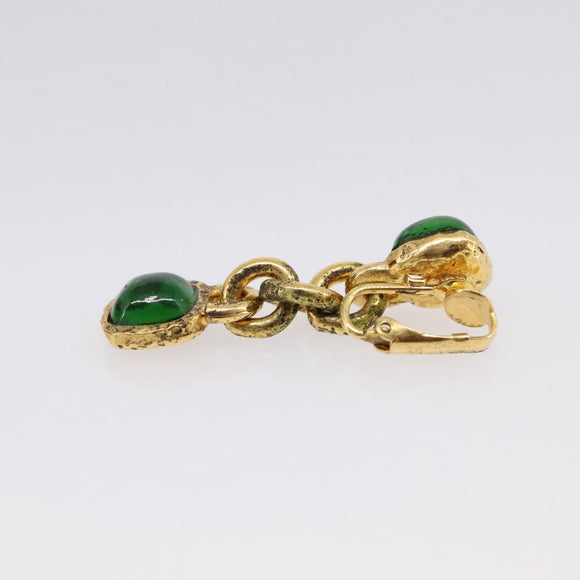 CHANEL Earring metal Gold Tone CC Auth bs37299