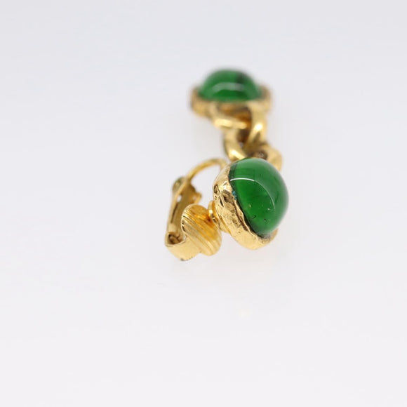 CHANEL Earring metal Gold Tone CC Auth bs37299