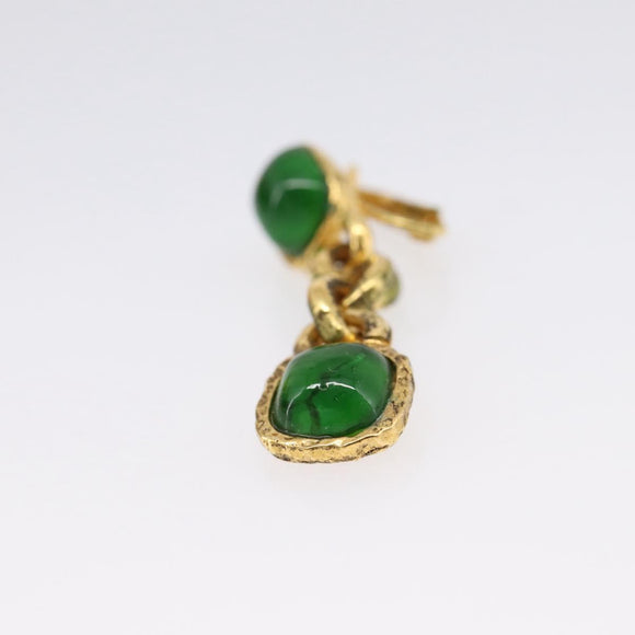 CHANEL Earring metal Gold Tone CC Auth bs37299