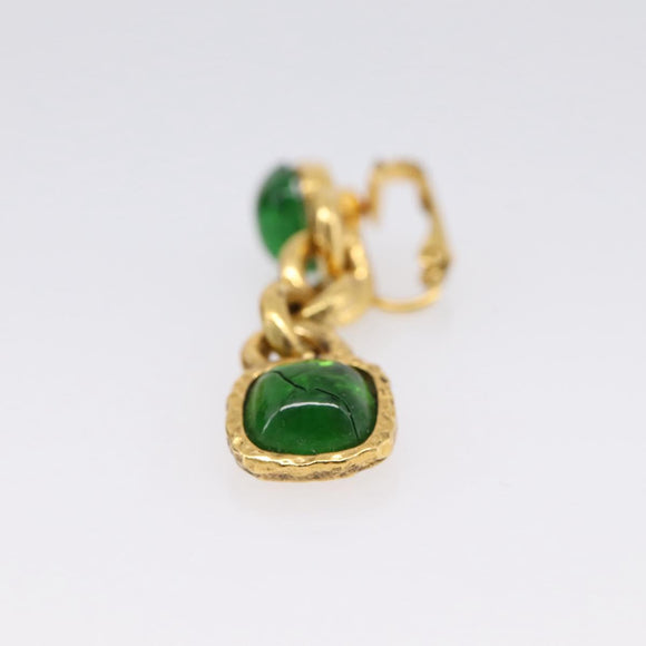 CHANEL Earring metal Gold Tone CC Auth bs37299