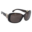 CHANEL Sunglasses plastic Dark Brown CC Auth bs37302-1
