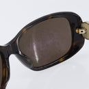 CHANEL Sunglasses plastic Dark Brown CC Auth bs37302-12