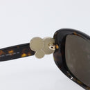 CHANEL Sunglasses plastic Dark Brown CC Auth bs37302-15