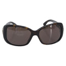 CHANEL Sunglasses plastic Dark Brown CC Auth bs37302-2