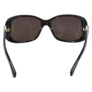 CHANEL Sunglasses plastic Dark Brown CC Auth bs37302-3