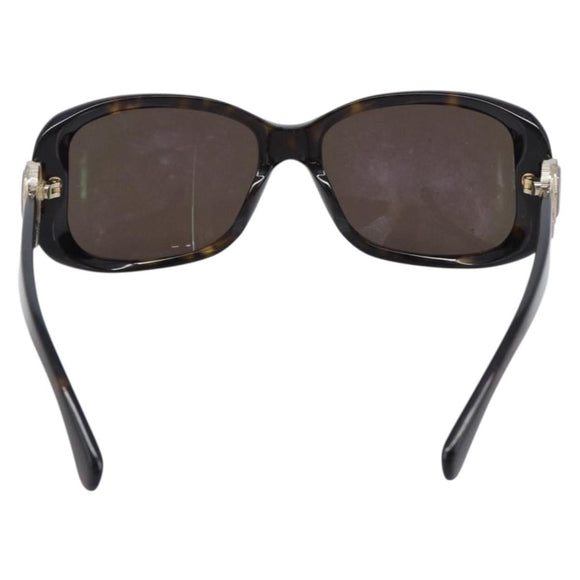 CHANEL Sunglasses plastic Dark Brown CC Auth bs37302