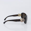 CHANEL Sunglasses plastic Dark Brown CC Auth bs37302-5