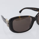 CHANEL Sunglasses plastic Dark Brown CC Auth bs37302-6