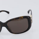 CHANEL Sunglasses plastic Dark Brown CC Auth bs37302-7