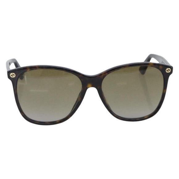 GUCCI Sunglasses plastic Dark Brown Auth bs37304
